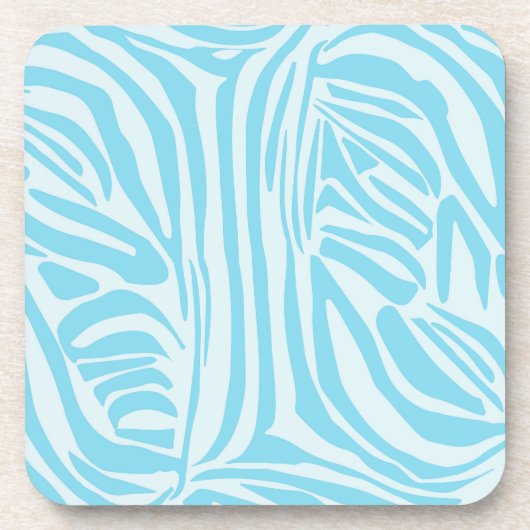 Blue Zebra Pattern Bier Onderzetter (Voorkant)