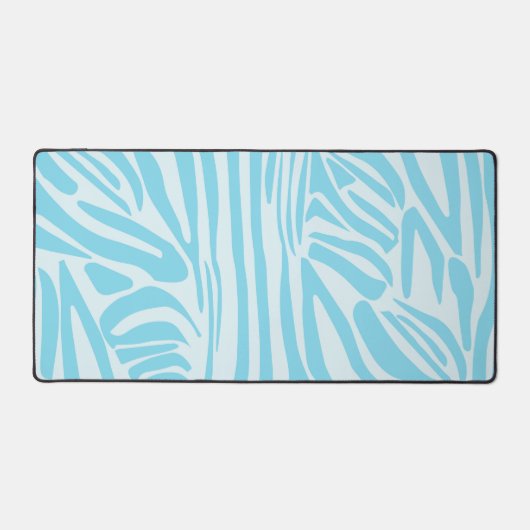 Blue Zebra Pattern Bureaumat (Voorkant)