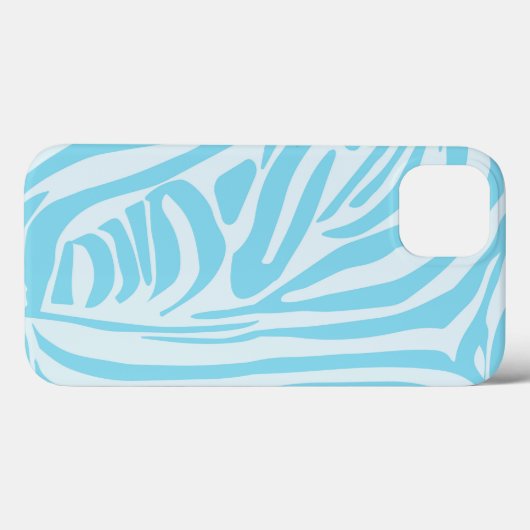 Blue Zebra Pattern Case-Mate iPhone Case (Achterkant (horizontaal))