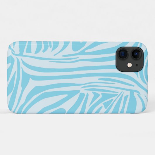 Blue Zebra Pattern Case-Mate iPhone Case (Achterkant (horizontaal))