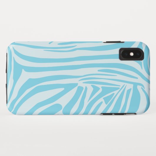 Blue Zebra Pattern Case-Mate iPhone Case (Achterkant (horizontaal))