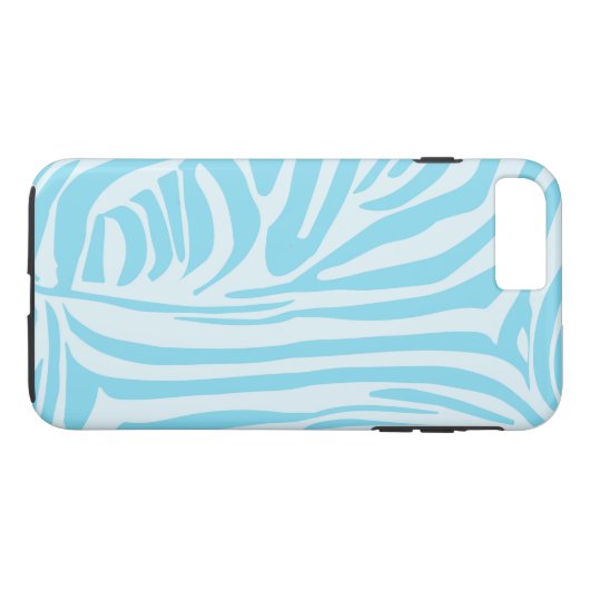 Blue Zebra Pattern Case-Mate iPhone Case (Achterkant (Horizontaal))