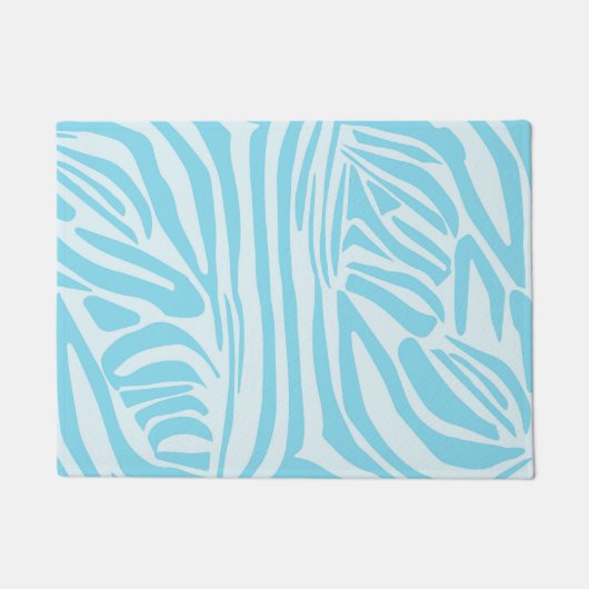 Blue Zebra Pattern Deurmat (Voorkant)