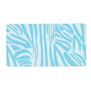 Blue Zebra Pattern Etiket
