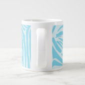 Blue Zebra Pattern Extra Grote Beker (Achterkant)
