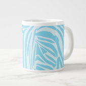 Blue Zebra Pattern Extra Grote Beker (Voorkant rechts)