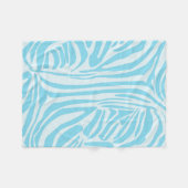 Blue Zebra Pattern Fleece Deken (Voorkant (Horizontaal))