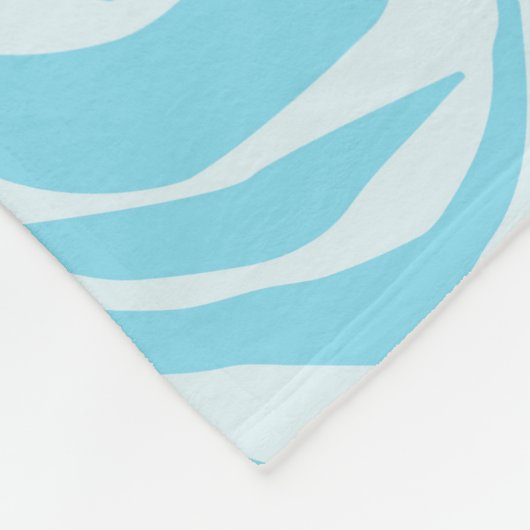 Blue Zebra Pattern Fleece Deken (Hoek)