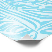 Blue Zebra Pattern Foto Afdruk (Hoek)