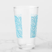 Blue Zebra Pattern Glas (Rechts)