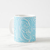 Blue Zebra Pattern Koffiemok (Voorkant links)