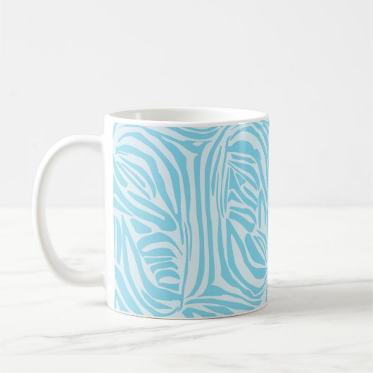 Blue Zebra Pattern Koffiemok (Links)