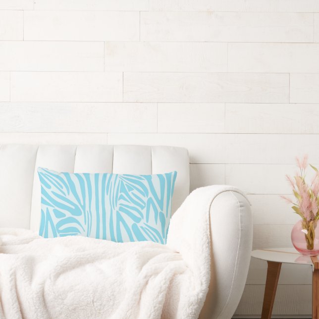 Blue Zebra Pattern Kussen (Bank)