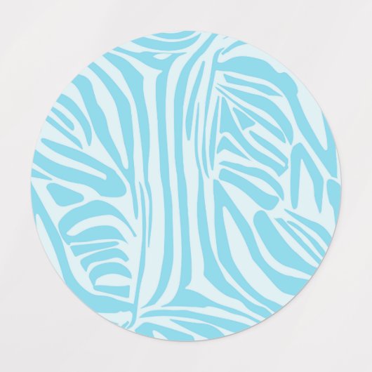 Blue Zebra Pattern Labels (Design 2)