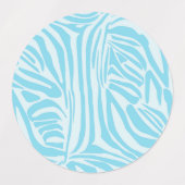 Blue Zebra Pattern Labels (Design 2)
