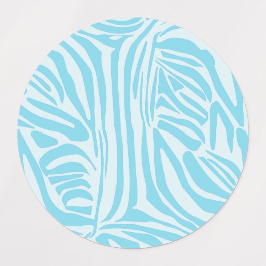 Blue Zebra Pattern Labels (Design 1)