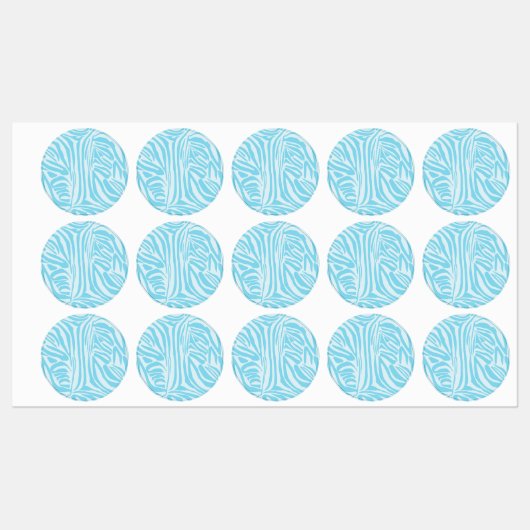 Blue Zebra Pattern Labels (Vel)