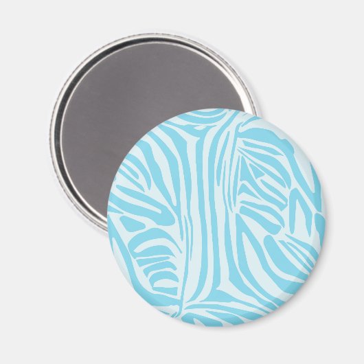 Blue Zebra Pattern Magneet (Voorkant / Achterkant)