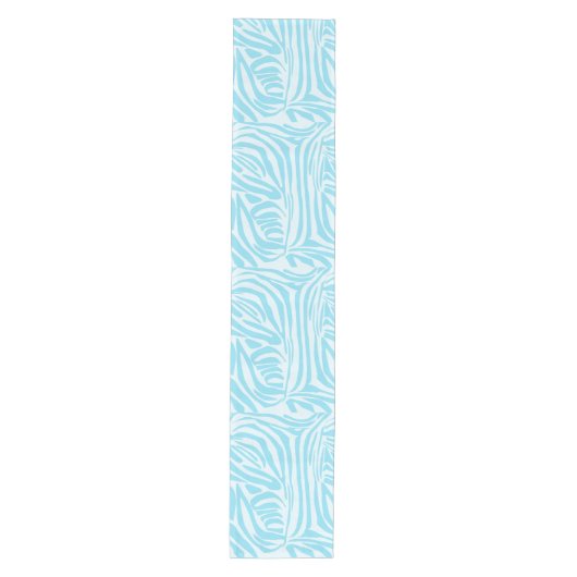 Blue Zebra Pattern Medium Tafelloper (Voorkant)