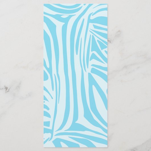 Blue Zebra Pattern Menu (Achterkant)