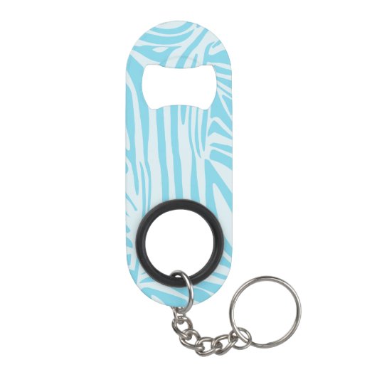 Blue Zebra Pattern Mini Flessenopener (Achterkant)