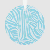 Blue Zebra Pattern Ornament (achterkant)