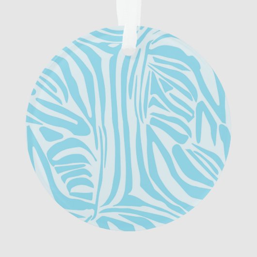 Blue Zebra Pattern Ornament (achterkant)