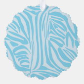 Blue Zebra Pattern Ornament Kaart (Achterkant)