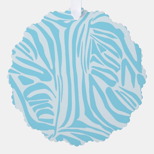 Blue Zebra Pattern Ornament Kaart (Voorkant)