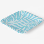Blue Zebra Pattern Papieren Bordje (Gebogen)