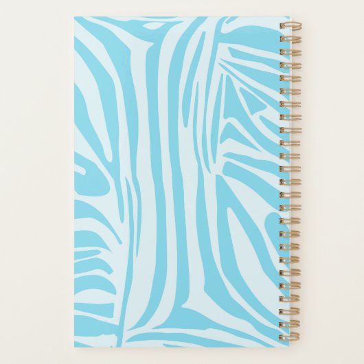 Blue Zebra Pattern Planner (Achterkant)