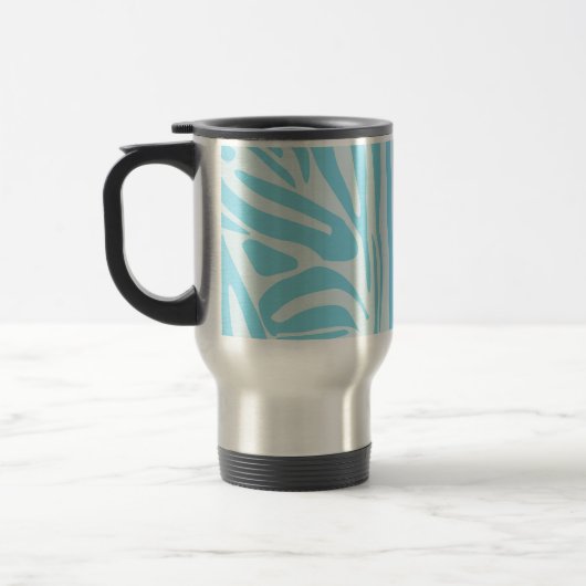 Blue Zebra Pattern Reisbeker (Links)