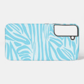 Blue Zebra Pattern Samsung Galaxy Hoesje (Achterkant horizontaal)
