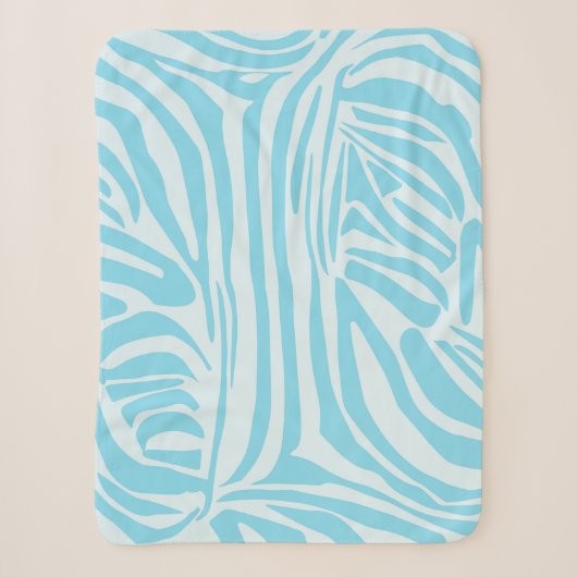 Blue Zebra Pattern Sherpa Deken (Voorkant)