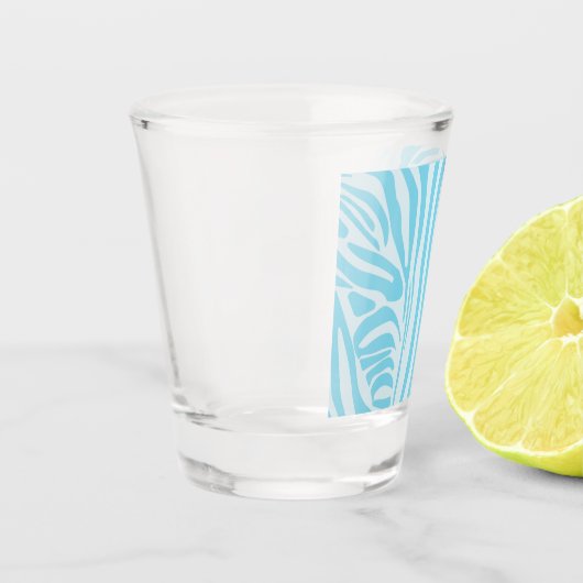 Blue Zebra Pattern Shot Glas (Links)