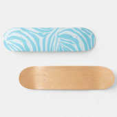Blue Zebra Pattern Skateboard (Horizontaal)