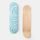 Blue Zebra Pattern Skateboard (Voorkant)