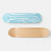 Blue Zebra Pattern Skateboard (Horizontaal)