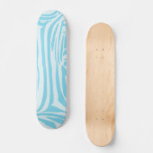 Blue Zebra Pattern Skateboard (Voorkant)