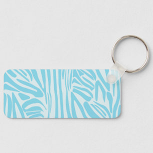 Blue Zebra Pattern Sleutelhanger