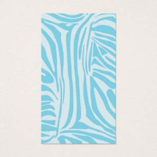 Blue Zebra Pattern Visitekaartje