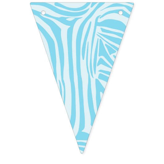 Blue Zebra Pattern Vlaggetjes (Derde vlag)