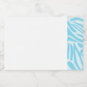 Blue Zebra Pattern Voedselcontainer Etiket (Enkel label)