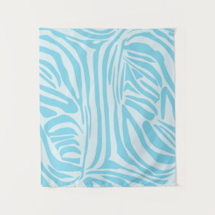 Blue Zebra Pattern Wandkleed