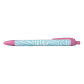 Blue Zebra Pattern Zwarte Inkt Pen (Bovenkant)