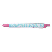 Blue Zebra Pattern Zwarte Inkt Pen (Bodem)