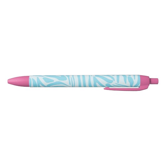 Blue Zebra Pattern Zwarte Inkt Pen (Bodem)