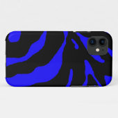 Blue Zebra Stripe Animal Print Case-Mate iPhone Case (Achterkant (horizontaal))