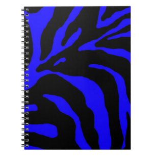 Blue Zebra Stripe Animal Print Notitieboek