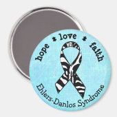 Blue Zebras EDS Syndrome Ehlers-Danlos Magnet (Recto/Verso)